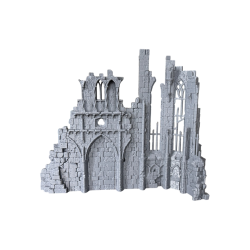 Monumentalna Ściana Katedry w Ruinie – Gotycka Scenografia