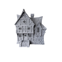 Duży Dom Miejski z galerią nad wejściem