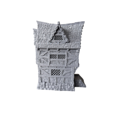 Duży Dom Miejski z galerią nad wejściem