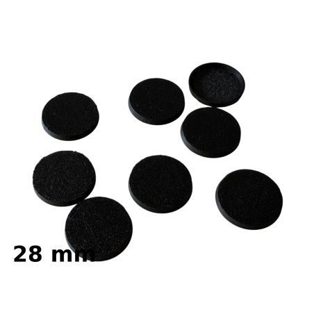 Podstawki do Figurek, Owalne, Czarne, 28mm