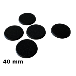 Podstawki do Figurek, Owalne, Czarne, 40mm