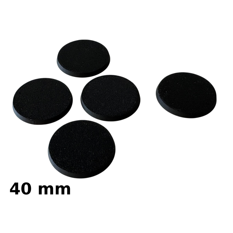 Podstawki do Figurek, Owalne, Czarne, 40mm
