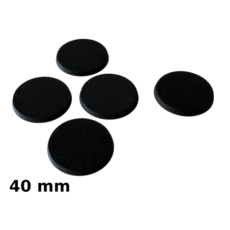 Podstawki do Figurek, Owalne, Czarne, 40mm