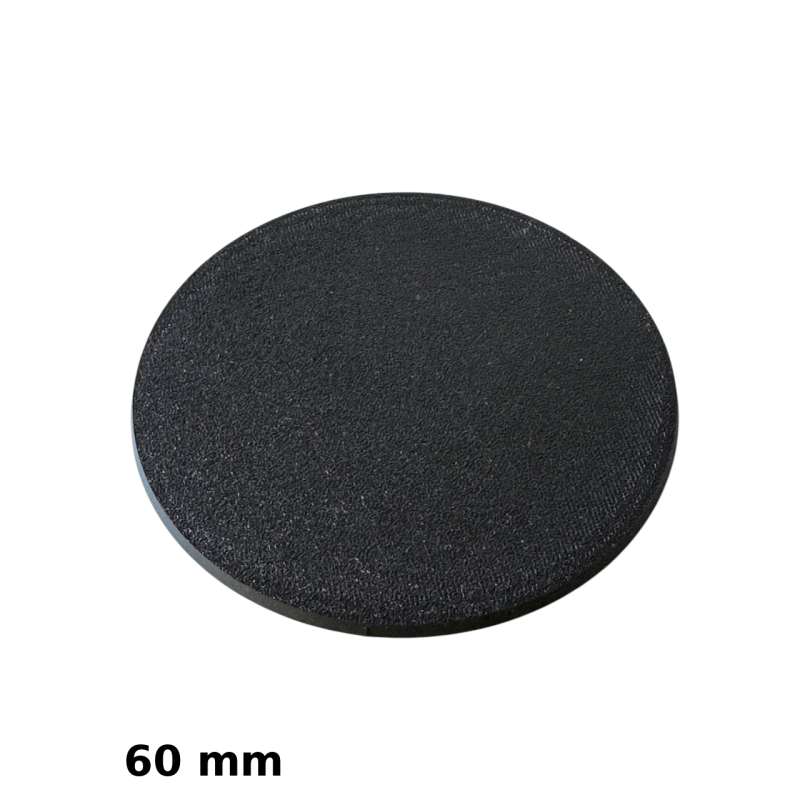 Podstawki do Figurek, Owalne, Czarne, 60mm