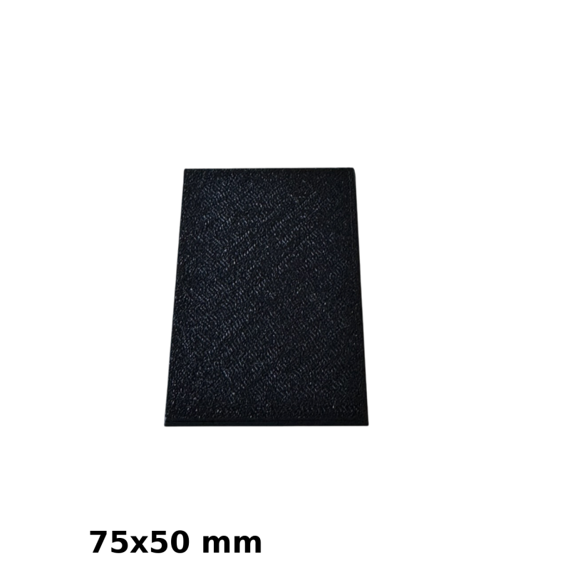 Podstawki do Figurek, Prostokątne, Czarne, 75x50 mm