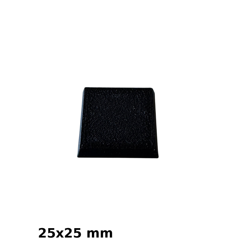 Podstawki do Figurek, Prostokątne, Czarne, 25x25 mm