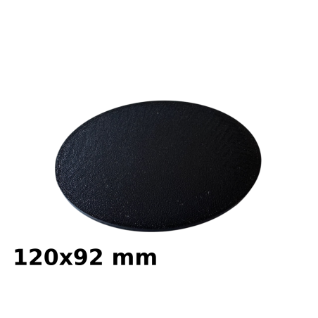 Podstawki do Figurek, Owalne, Czarne, 120x92 mm