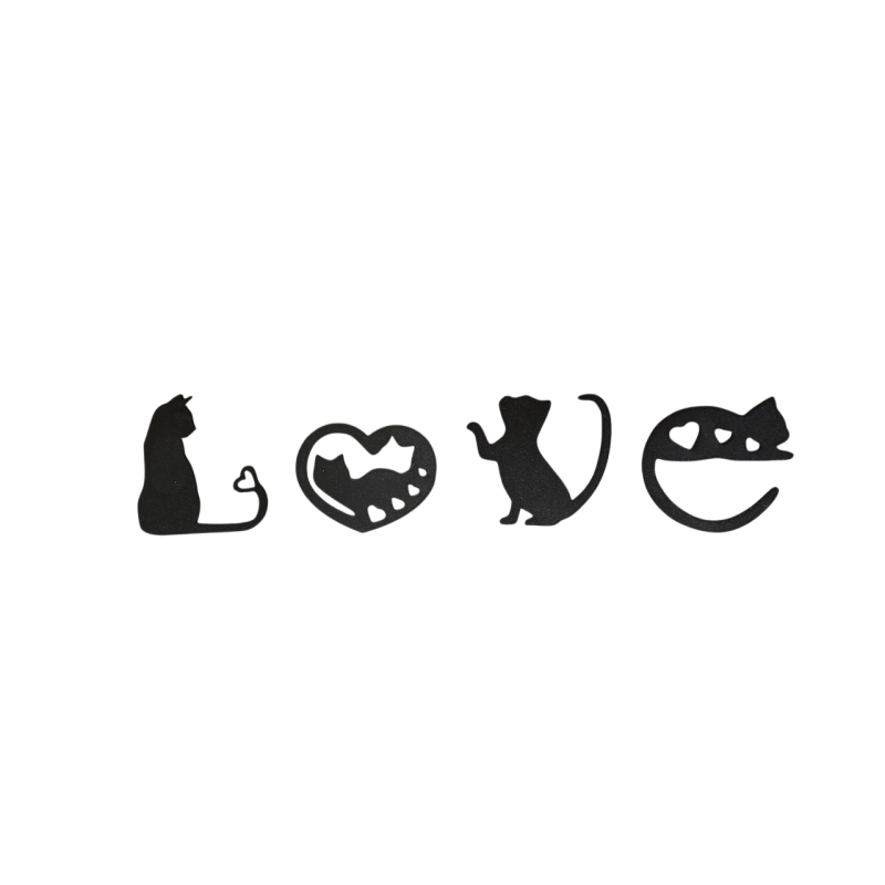 Napis LOVE z Kotów – Dekoracja dla Kociarzy