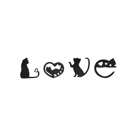 Napis LOVE z Kotów – Dekoracja dla Kociarzy