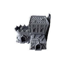 Duży Dom Gościnny z Tarasem – Szczegółowy Model Fantasy