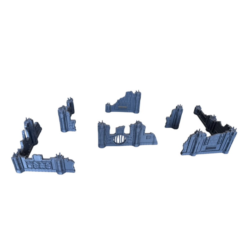 Zestaw Niskich Ruin – Gotycko-Industrialny Teren Grimdark