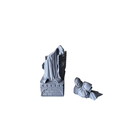 Rycerz w Pełnej Zbroi – Pomnik Rozłamany na Dwie Części