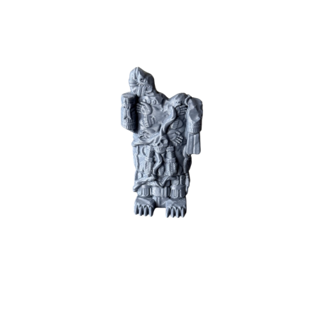 Uszkodzona Aztecka Statua z Wężami – Ruiny Świątyni